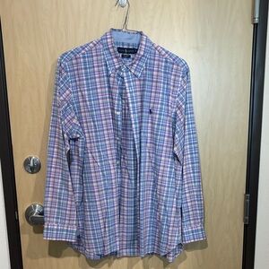 Ralph Lauren Blue and Pink Plaid Shirt